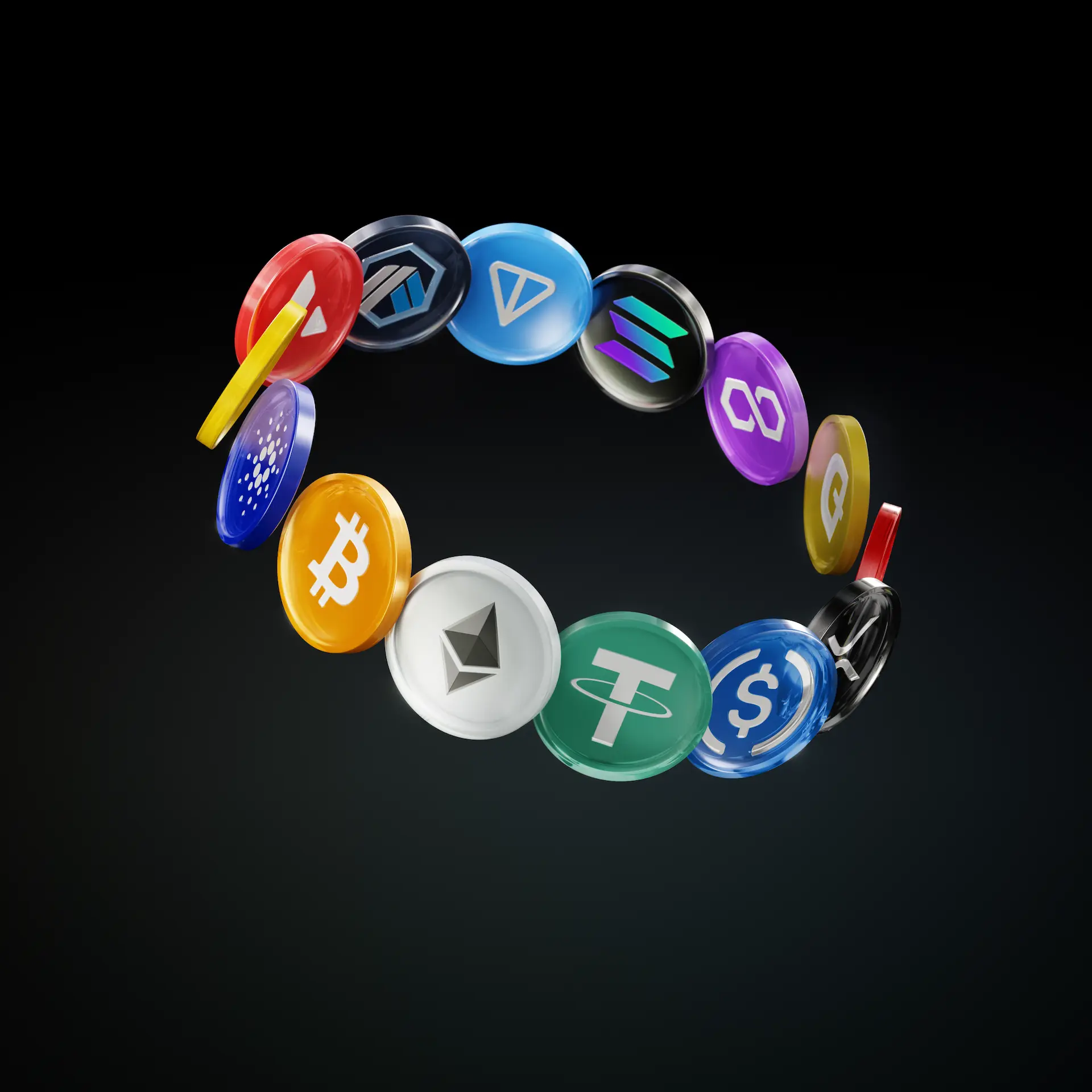 A broad range of crypto assets